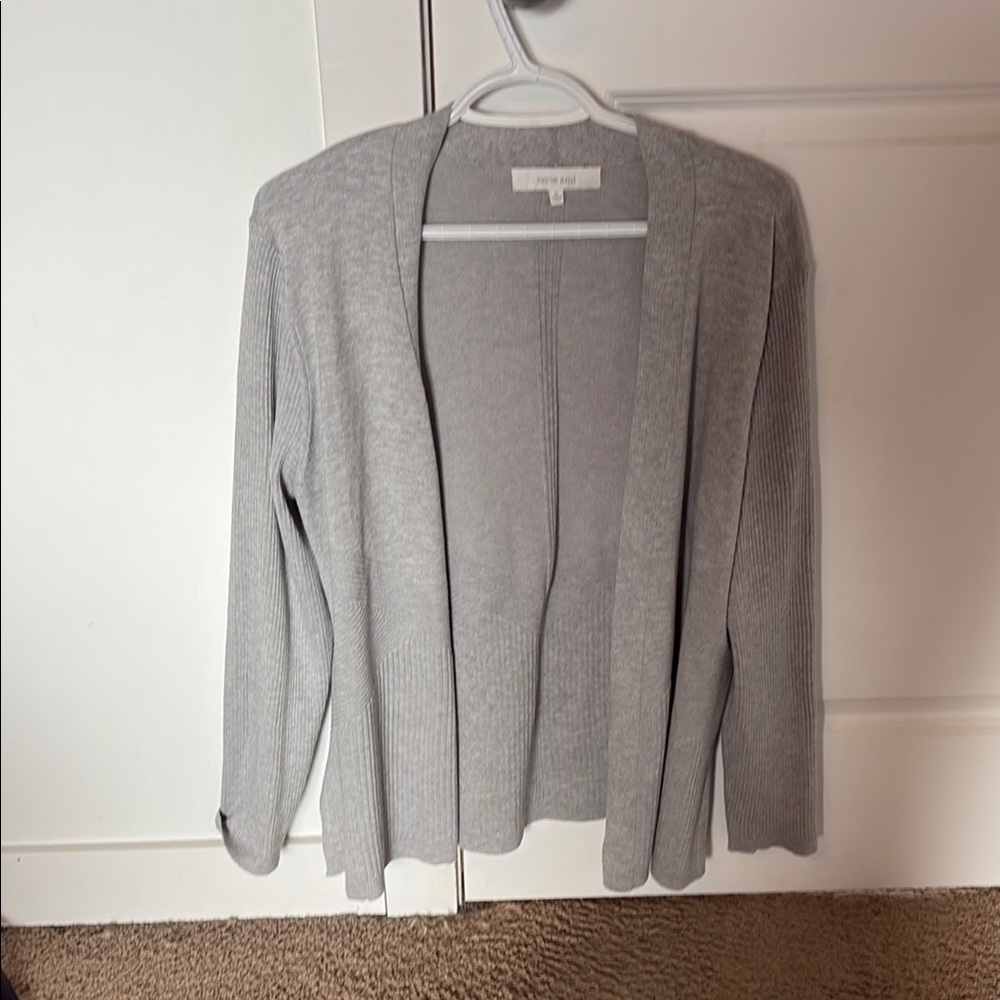 Verve Ami Gray Knit Cardigan Sweater